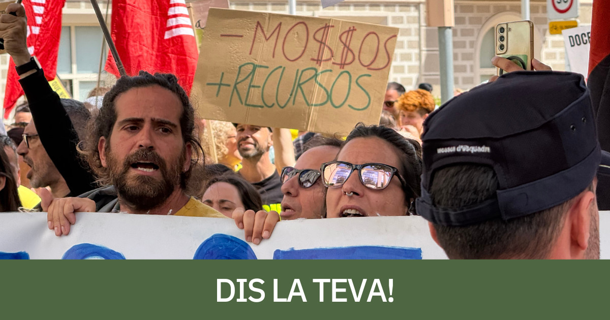 Imatge d'una de les manifestacions dels docents aquesta setmana
