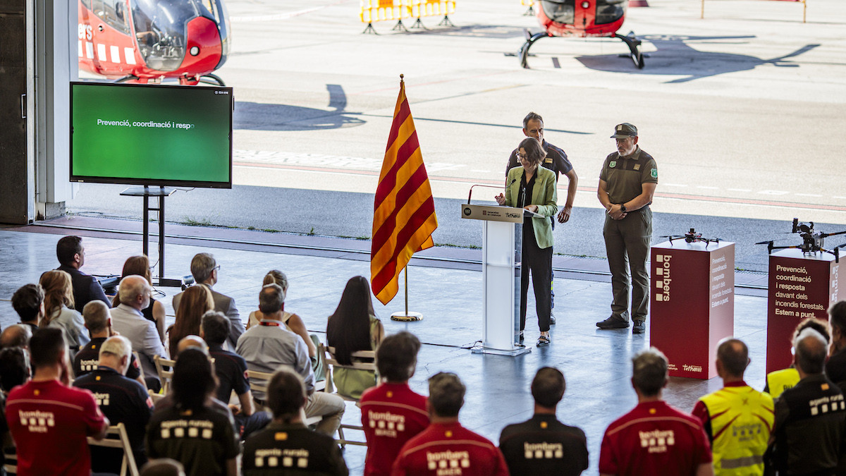 Presentació de la campanya forestal 2026, aquest dijous, a l'aeroport de Sabadell