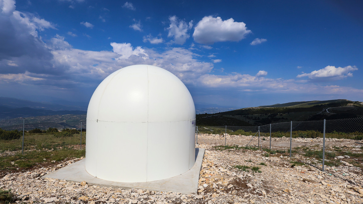 Imatge del Teleport de Sant Esteve, a l'Observatori del Montsec