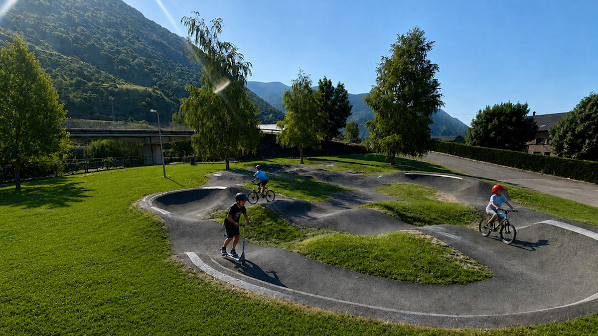 Recreació virtual orientativa del nou pump track d'Esterri d'Àneu