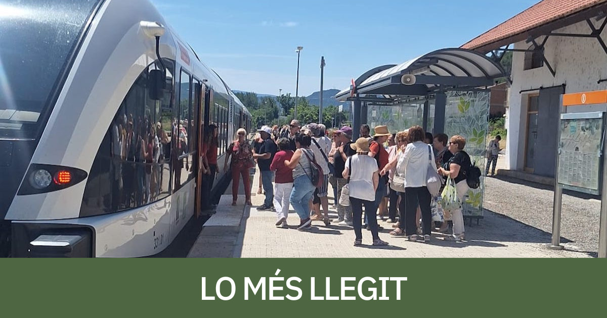 El tren de la Pobla, aturat a l'estació poblatana