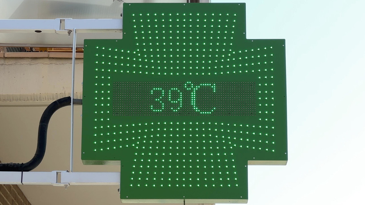 Termòmetre marcant 39ºC