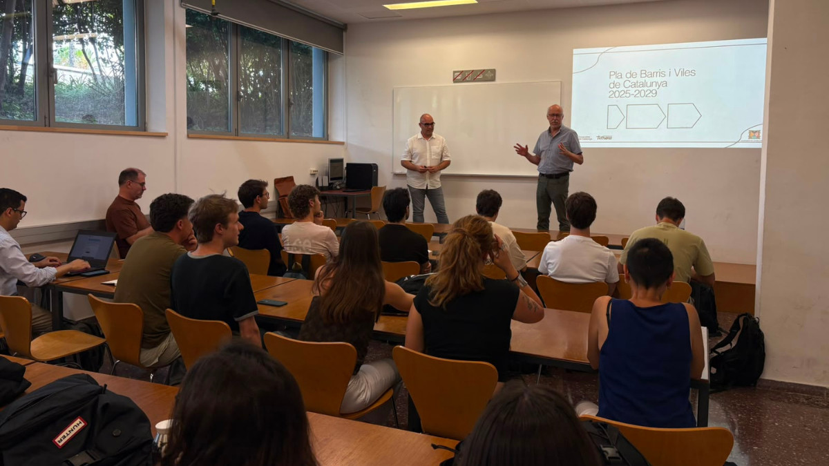 Presentació del Pla de Barris als alumnes de l'ETSAB
