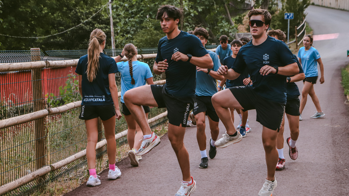 L’equip català d’esquí alpí entrenant durant la pretemporada