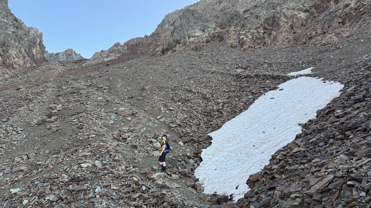 La tartera per accedir al coll de Sotllo a la ruta per fer el cim de la Pica d'Estats
