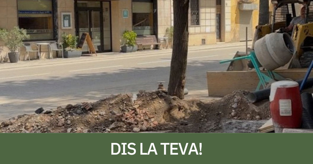 Imatge d'arxiu d'obres en la xarxa d'aigua potable a Tremp