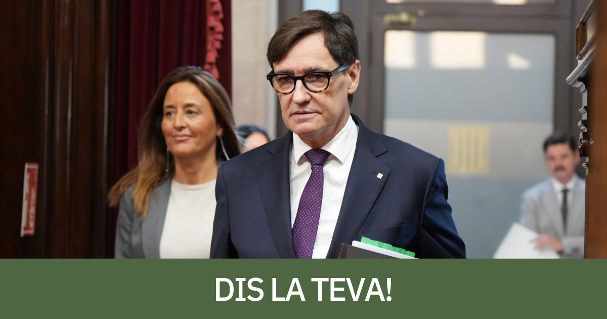 El president de la Generalitat, Salvador Illa, compareixent al Parlament per PISA