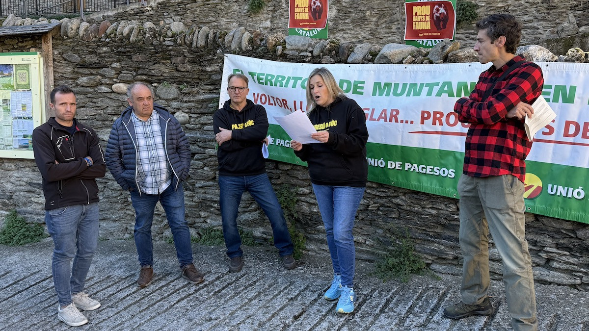 Imatge de la concentració d'Unió de Pagesos de dimecres a Llavorsí