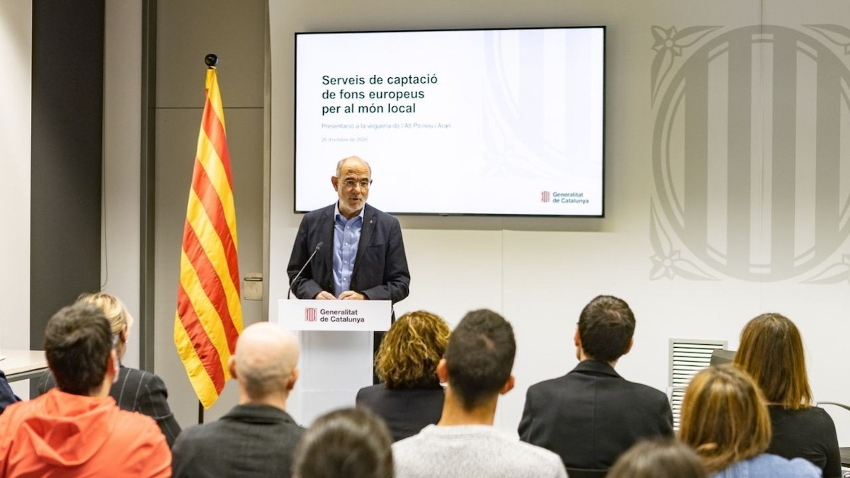 El conseller Jaume Duch, aquest dilluns, durant la presentació del programa a Tremp