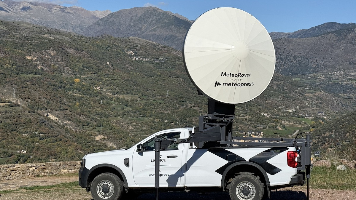 Imatge del nou radar meteorològic amb què s'estan fent proves al Pallars